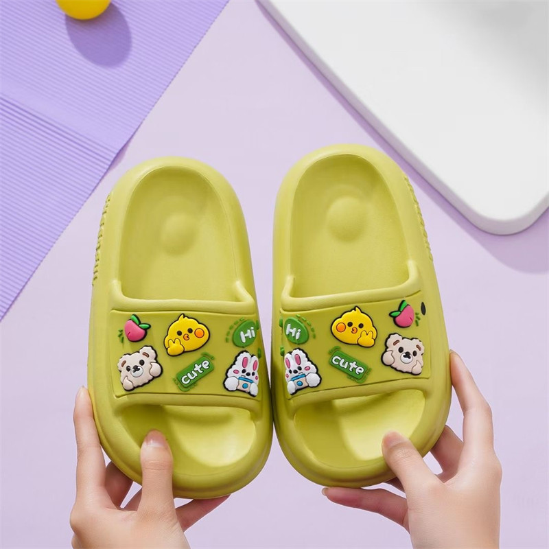 Summer Soft Cartoon Cute Children Slide Slippers