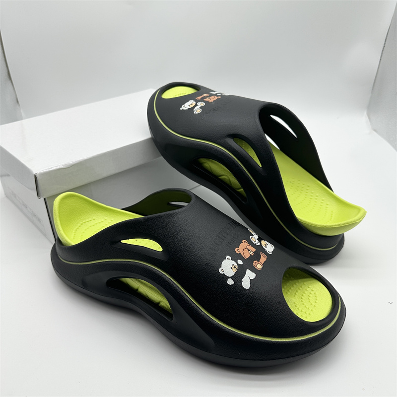 Foctory Classic Double Color Soft Slide Slipper