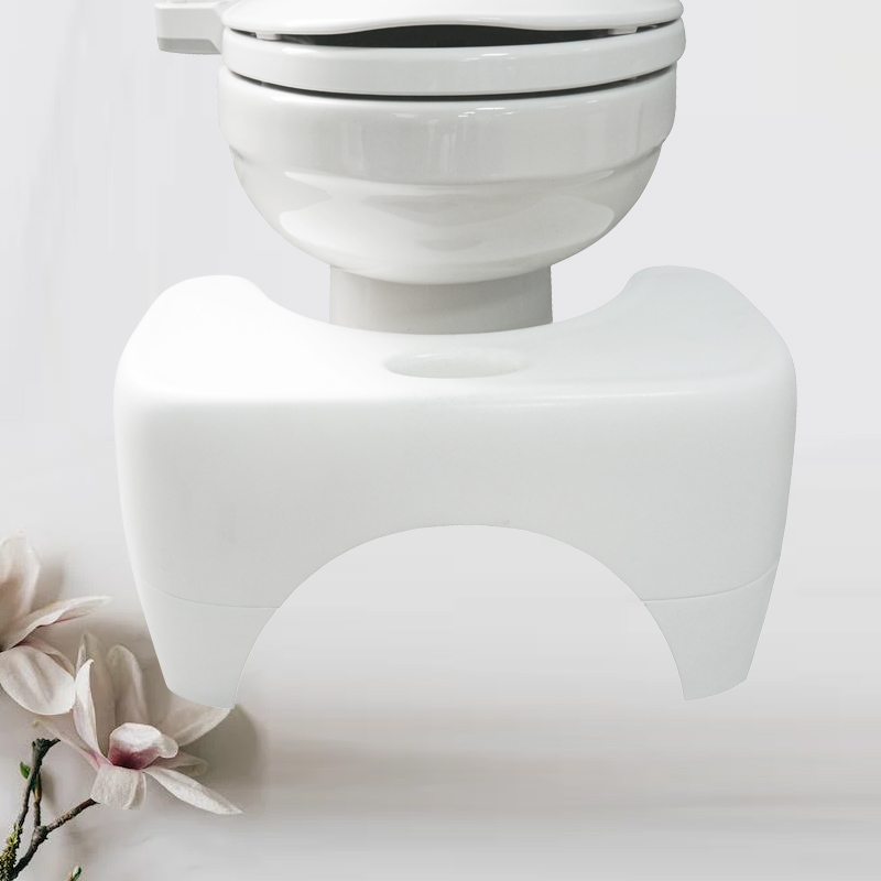 9" Tall Squatting Poop Toilet Stool in Bathroom