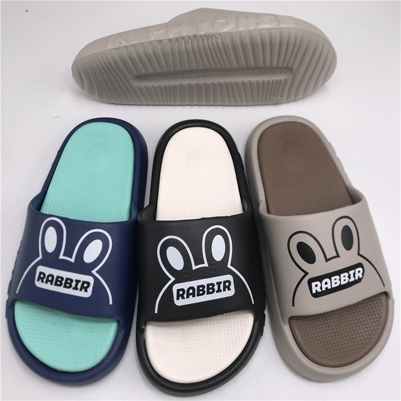 Rubber EVA Slides Slippers With Custom Logo Paste