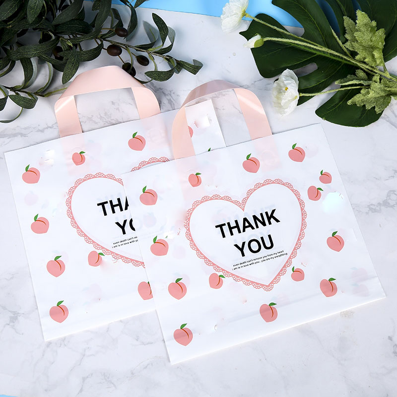 Reusable Plastic Merchandise Bags with Handle for Shopping