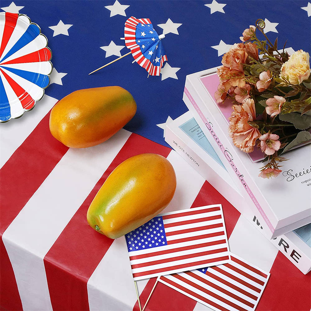 Disposable American Flag Tablecloths