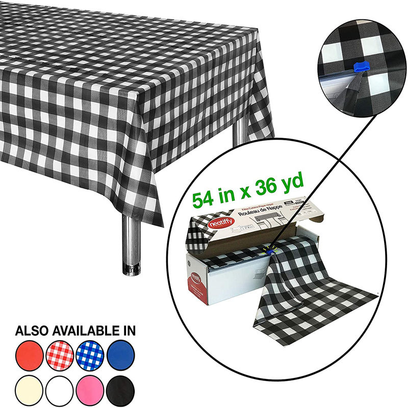 Factory Customized Disposable Plastic Rectangle Tablecloth Roll