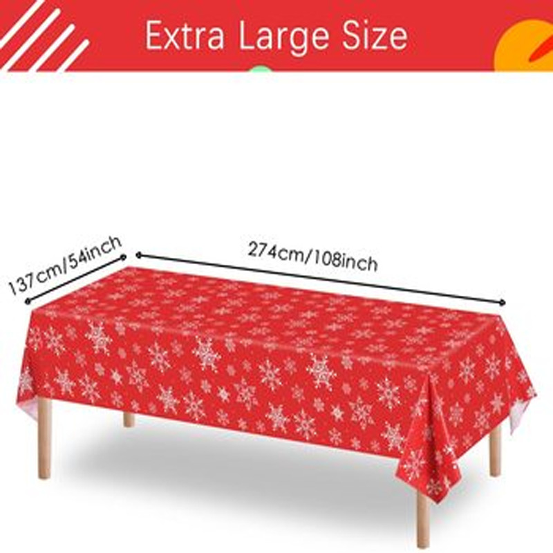 Plastic Disposable Tablecover Waterproof Table Cloths for Christmas Party