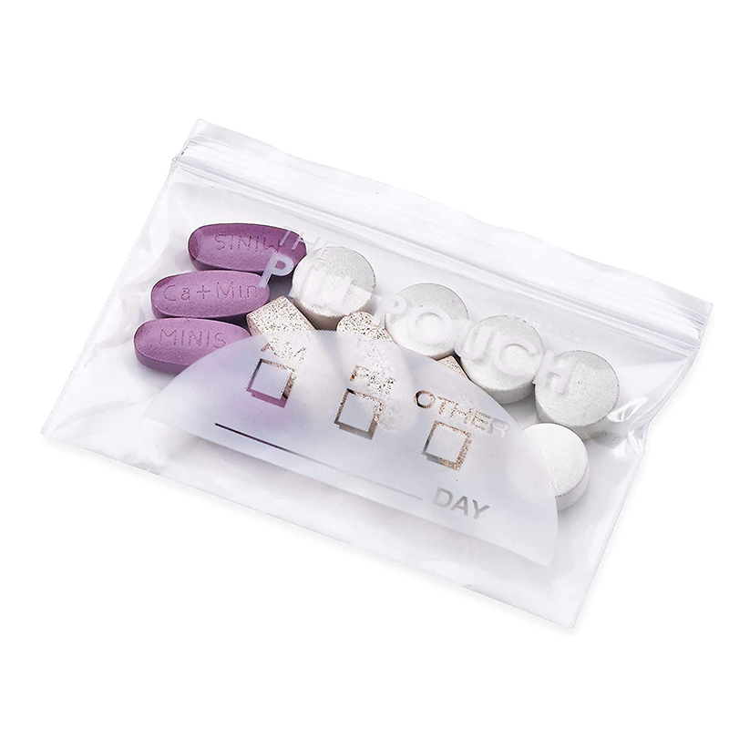 Wholesale Medical Grade Clear Pill Pouch zipper Bags