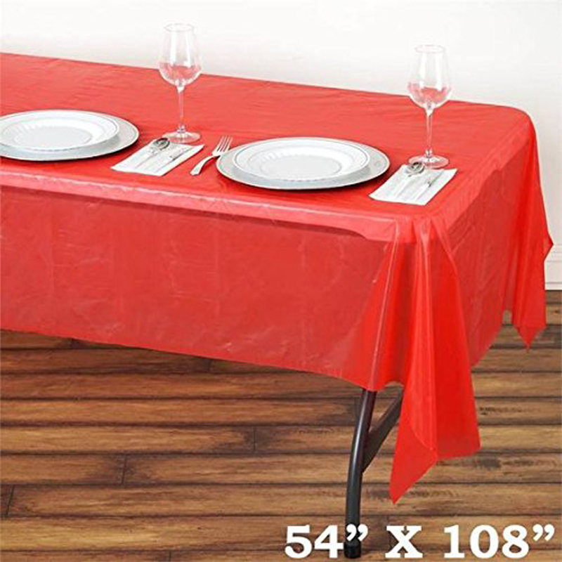 OEM/ODM Heavy Duty PEVA Disposable Waterproof Plastic Table Covers for Party