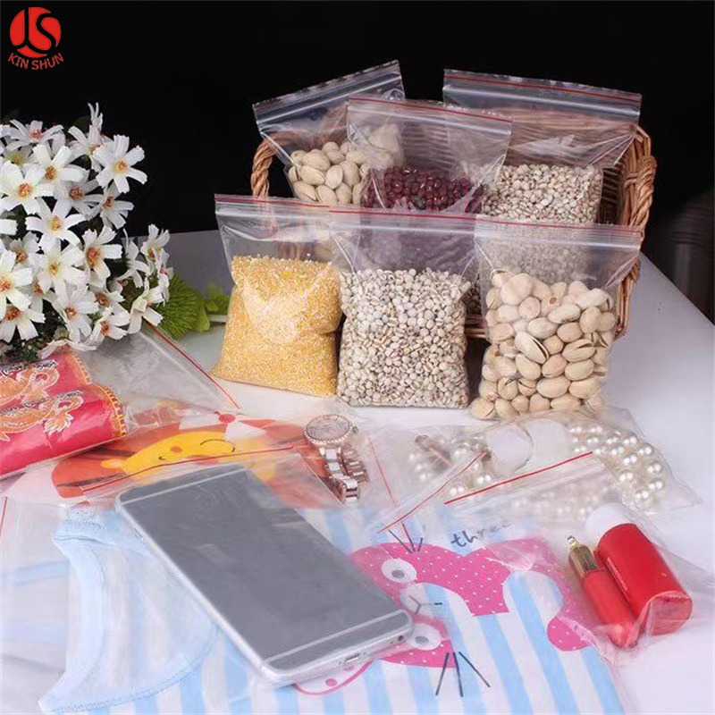 Factory Wholesale Clear Recyclable Reusable Zip Lock Stand Up Pouch Clear Bag for Food Transparent Snack Nut Packaging Plastic Pe Gravure Printing