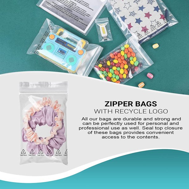 Custom Recyclable Clear Zipper Pouch Bag For Jewelry