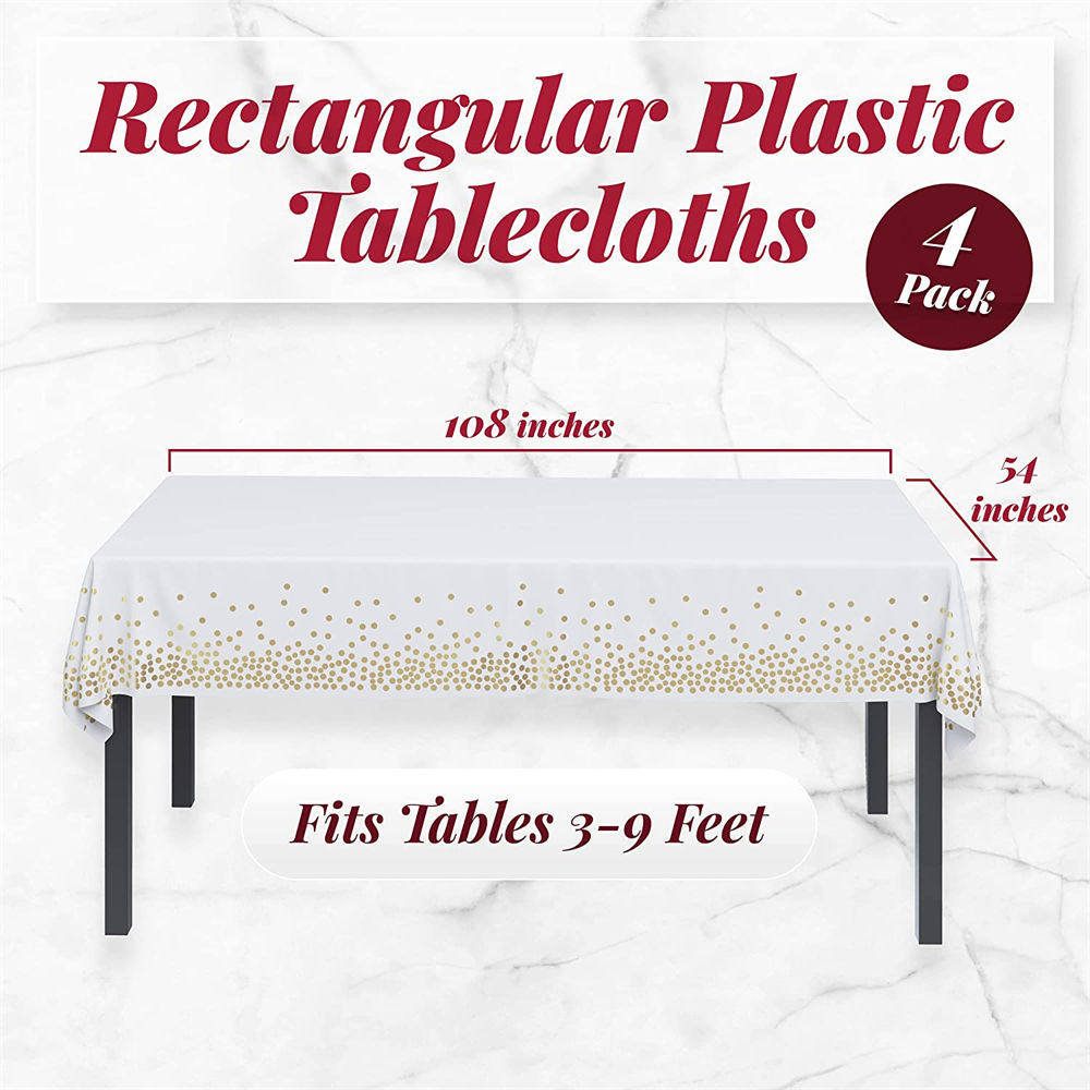 Gold Dot Disposable Table Cover