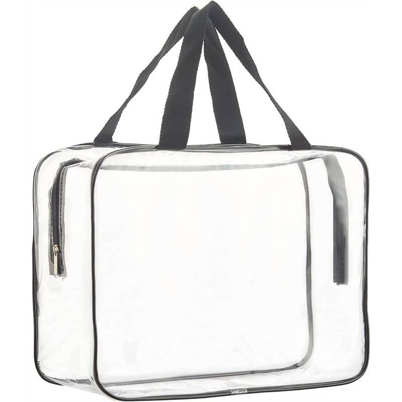 Custom waterproof transparent pvc shopping bag