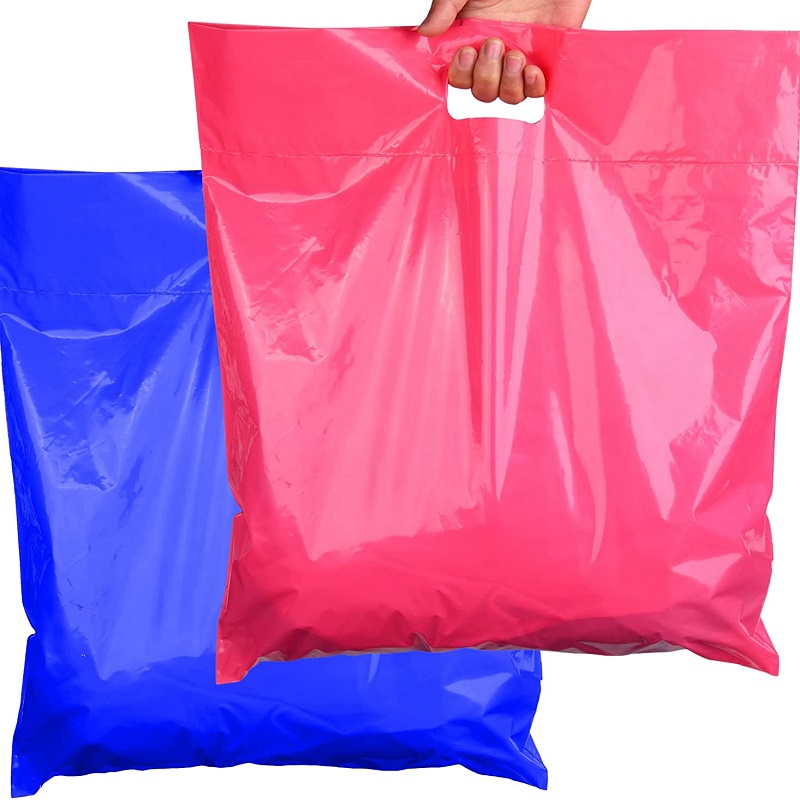 Extra Large Die Cut Plastic Retail Shopping Bags with Handles