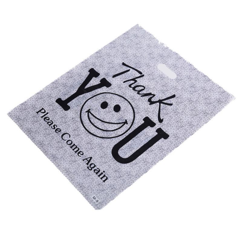 Wholesale Custom Smile Pattern Reusable Plastic Shopping Bags With Handle